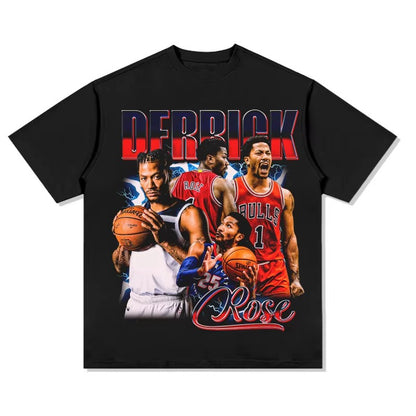 Playera tributo Derrick Rose – Elegancia y Leyenda